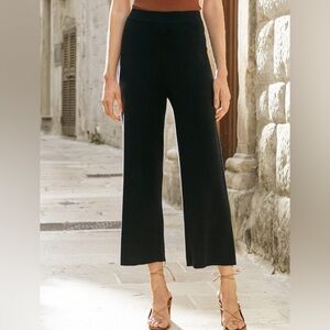Peruvian Connection Bayard Pants Black Wide Leg Sweatpants